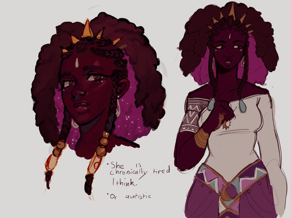 Queen Angella Concept Sketches 2